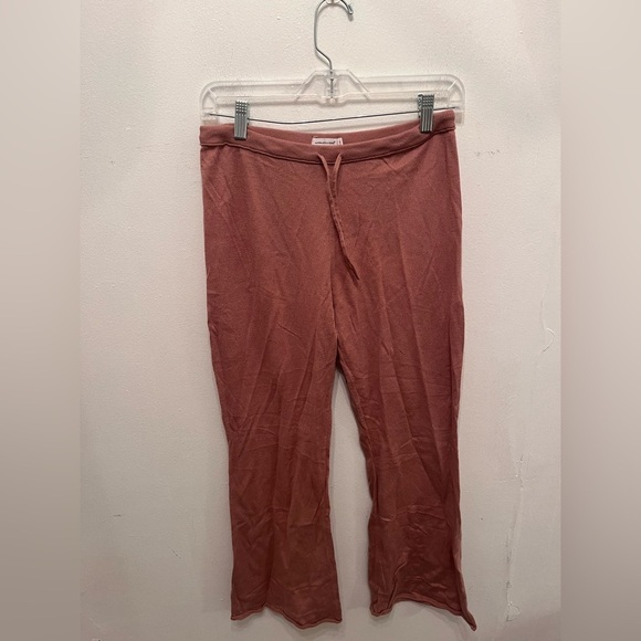 Unsubscribed Revolve Wide Leg Drawstring Pink Soft Pants Size Small - Picture 1 of 3